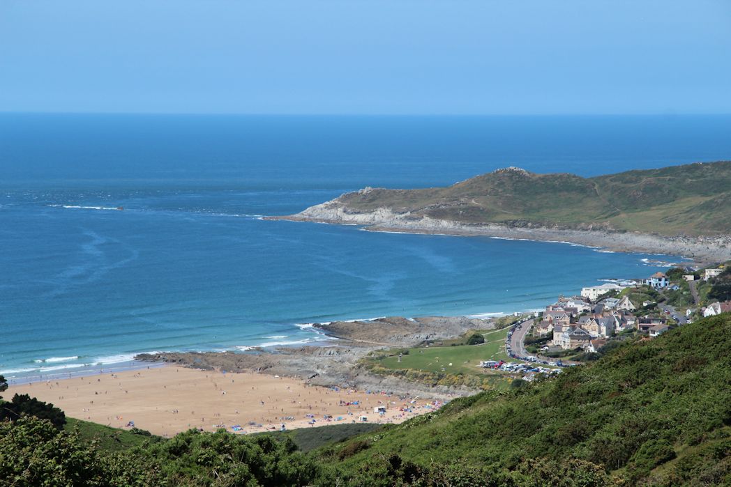 View Down Into Woolacombe From Road From Georgeham